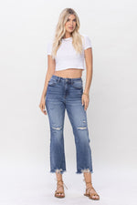 Judy Blue Moxy High Waist Destroy Cropped Straigh Jeans 88550