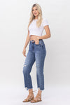 Judy Blue Moxy High Waist Destroy Cropped Straigh Jeans 88550