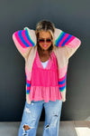 Blakeley Charlotte Knit Cardigan - Pink Stripe