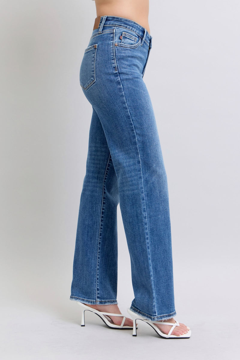 Judy Blue HW V-Front WB Vintage Wash Straight Fit 82623REG