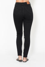 Judy Blue High Waist Tummy Control Shield Pocket Skinny Black 88865