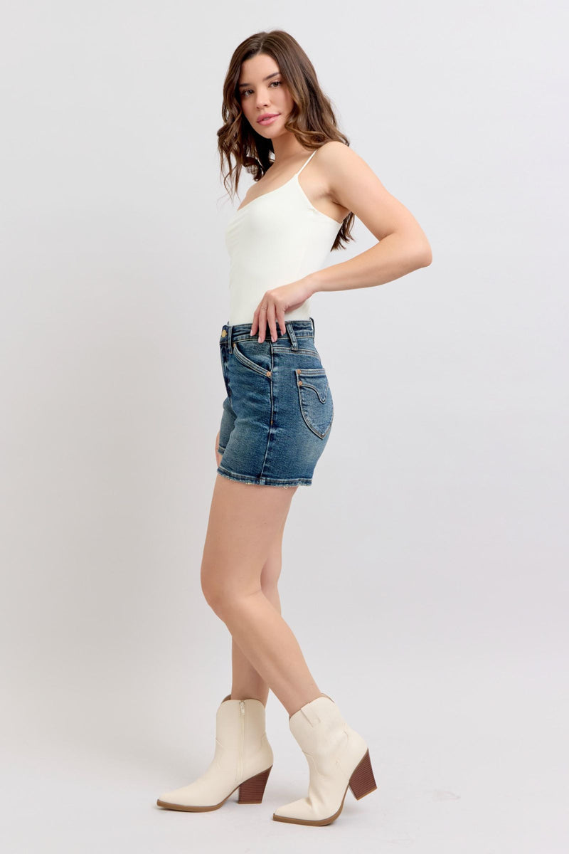 Judy Blue HW Shield Pocket Shorts 150301