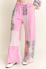 Bubblegum Mineral Washed Floral Boho Pants