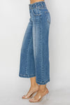 Risen High Rise Front Seam Detail Crop Wide Jeans RDP5653