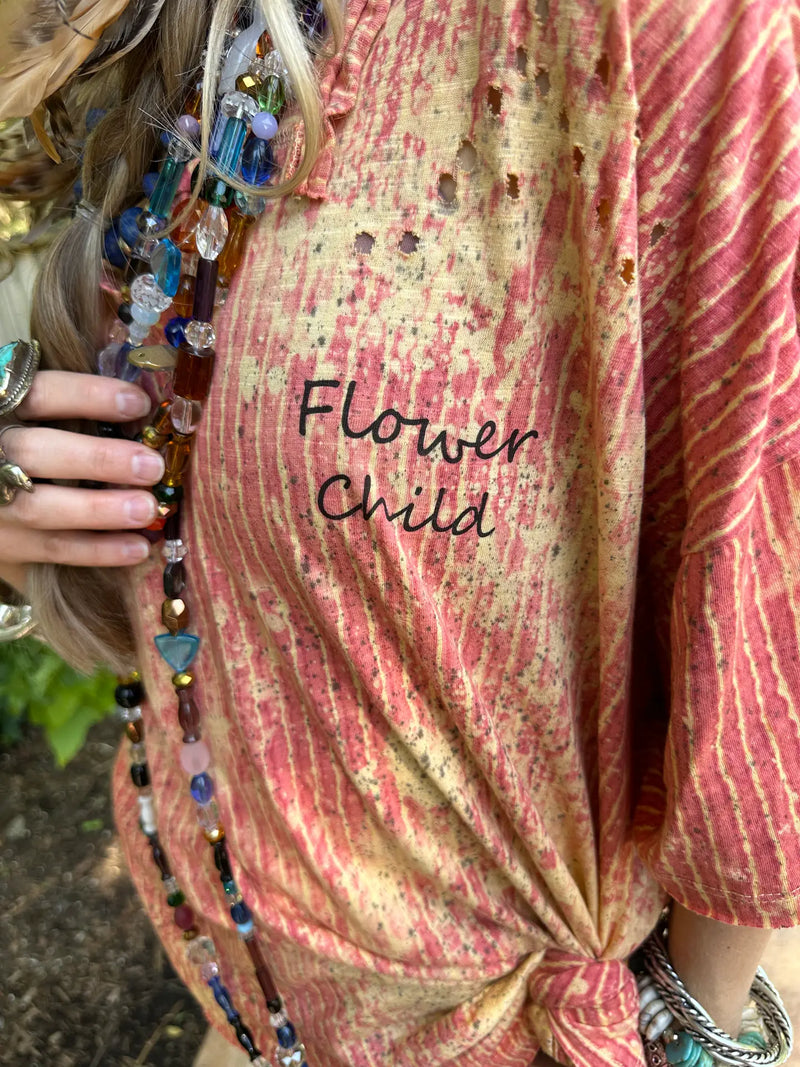 Flower Child Distressed Tee