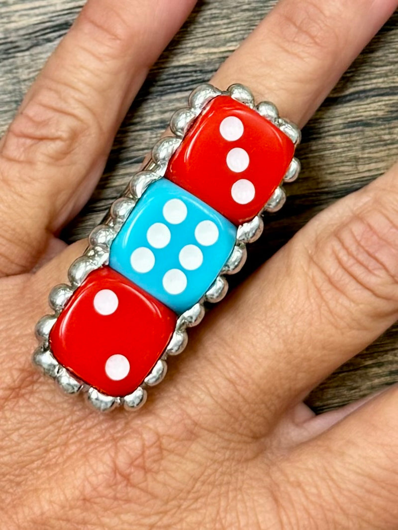 Raider Triple Threat Dice Ring (3-6-2)