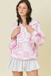 Pink Checker Ribbon Windbreaker