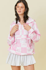Pink Checker Ribbon Windbreaker