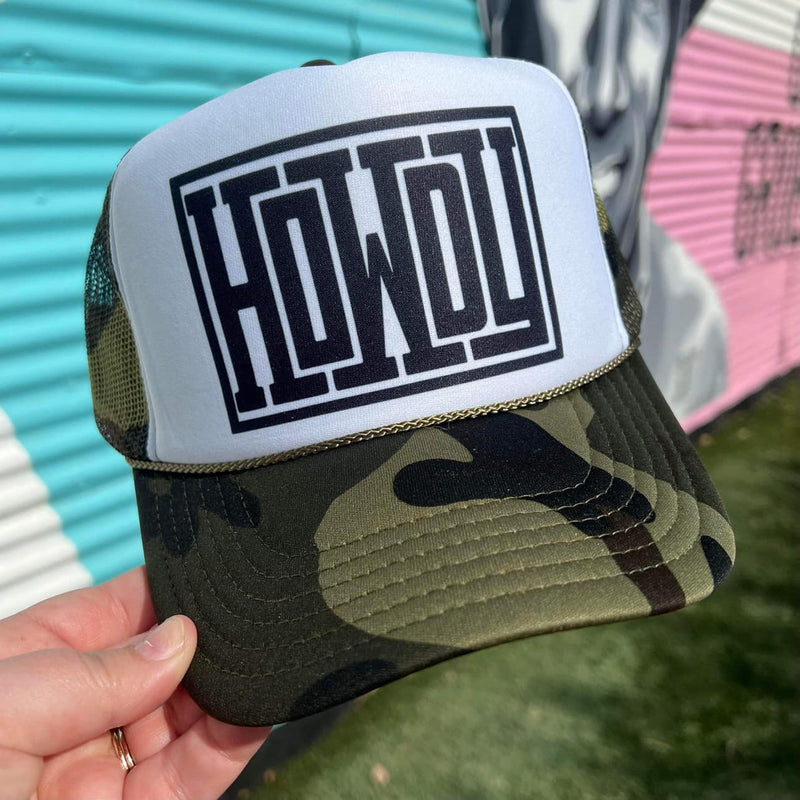 Howdy Camo Trucker Cap