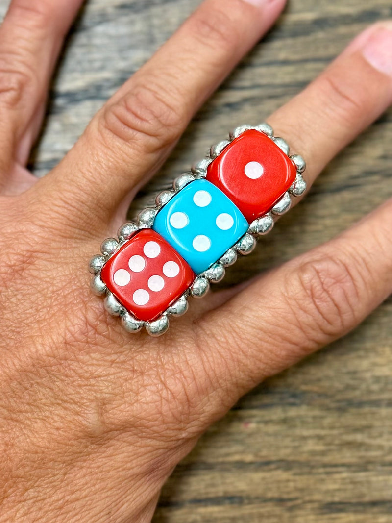 Raider Triple Threat Dice Ring (6-4-1)