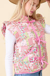 Pink Patchwork Quilted Vest