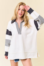 Count On Me Sweatshirt - Navy & Ivory