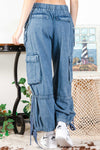 Denim Cargo Pants