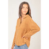 Camel Textured Knit Oversized Top