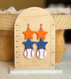 Astros Clay Earrings: Star Dangles