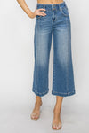 Risen High Rise Front Seam Detail Crop Wide Jeans RDP5653