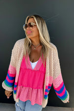 Blakeley Charlotte Knit Cardigan - Pink Stripe