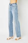 Judy Blue HW LT Wash Straight Leg Jeans 82501