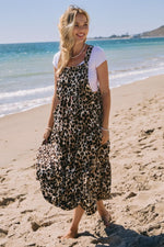 Leopard Overall Midi Dress