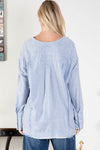 Denim Frayed Edge Top