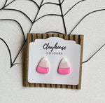 Pink Halloween Earrings : Pink Ghost Bows