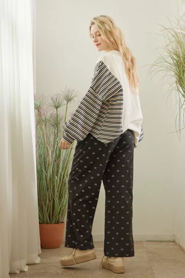 Bow Casual Charcoal Lounge Pants