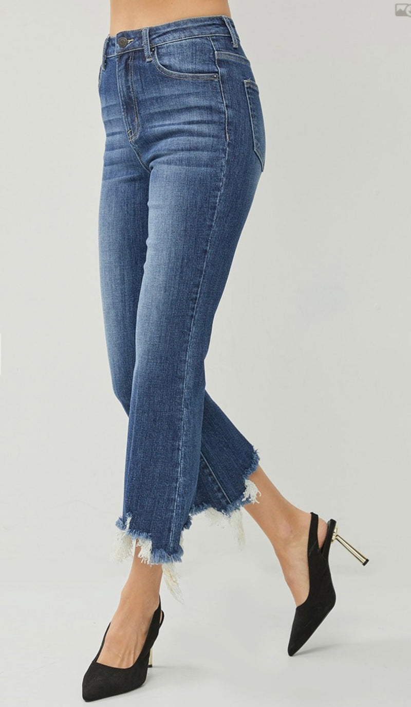 Risen Laurel Hi Rise Frayed Jeans