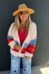 Blakeley Charlotte Knit Cardigan - Orange Stripe