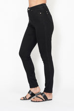 Judy Blue High Waist Tummy Control Shield Pocket Skinny Black 88865