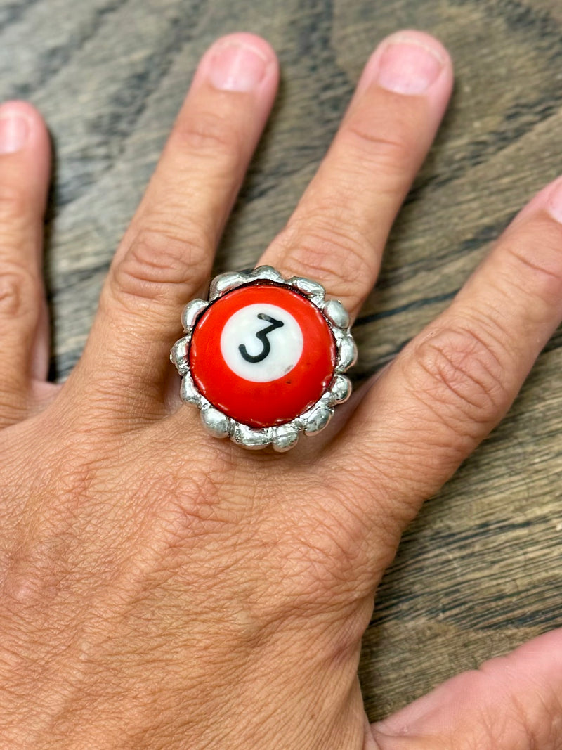 Billiard Ball Ring - Red 3