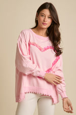 Fantastic Fawn Long Sleeve Top with Mini Ruffle Heart