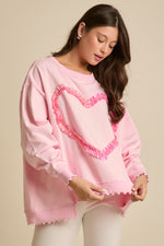 Fantastic Fawn Long Sleeve Top with Mini Ruffle Heart