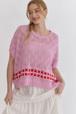 Pink Knit Top