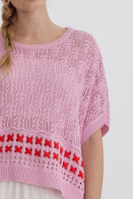 Pink Knit Top