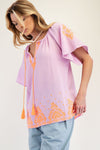 Lilac Gauze Top