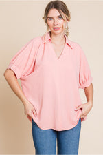 Jodifl Flamingo Pink Dolman Top