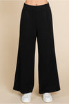 Black Textured Pants