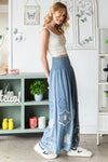 Blue Flower Tencel Pants