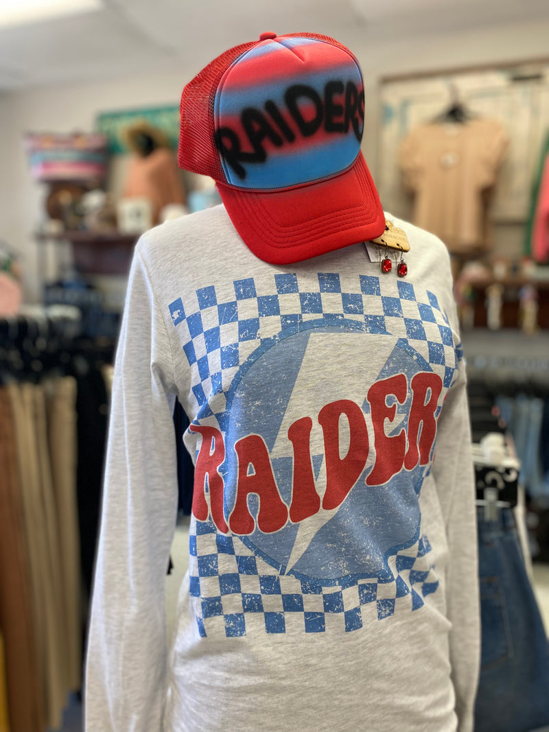 Raiders Checkered Retro Long Sleeve