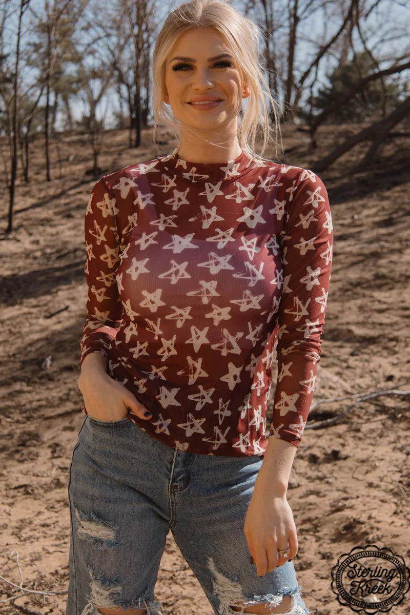 Stars At Night Mesh Top