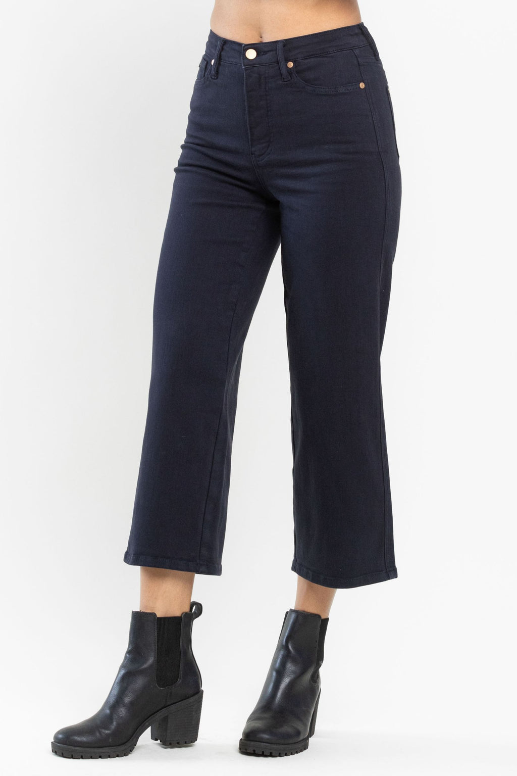 Judy Blue Navy Hi Waist Wide Crop 88807