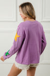 Star Patches Mardi Gras Seeatshirt