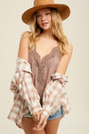 Lacey Overlay-Like Cami - Mocha