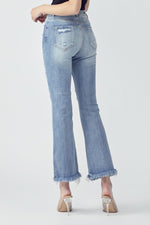 Risen Janice Mid Rise Distressed Jeans