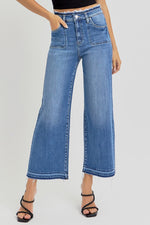 Risen High Rise Crop Wide Jeans RDP5792