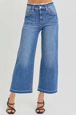 Risen High Rise Crop Wide Jeans RDP5792