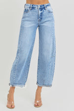 Risen High Rise Barrel Jeans RDP5933