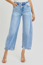 Risen High Rise Barrel Jeans RDP5933