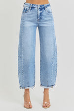 Risen High Rise Barrel Jeans RDP5933