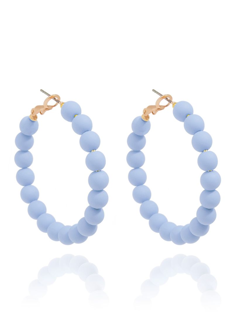 Matte Resin Bead Hoop - Raider Blue #2